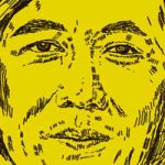 Retrato del filósofo surcoreano Byung-Chul Han con lápiz
